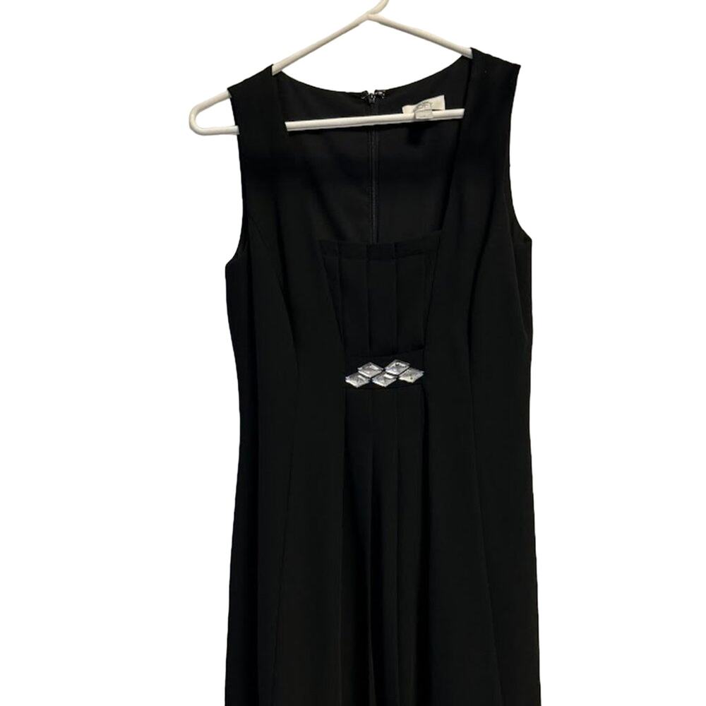Ann Taylor Loft  Black Cocktail Dress with Crystal Embellishments - Size 2